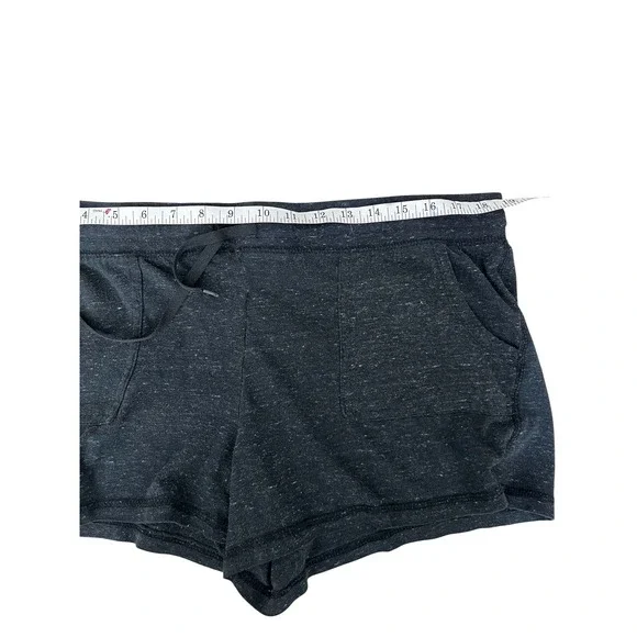 Athletic Works Lounge Shorts Comfy Knit Drawstring Pockets Heather Black XL - Picture 3 of 5